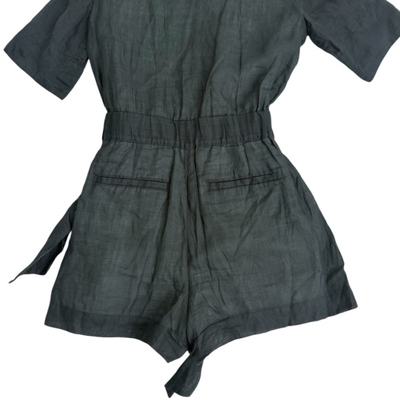 Banana Republic Dark Gray Cotton Lined Short  Romper Size Small - Picture 3 of 10